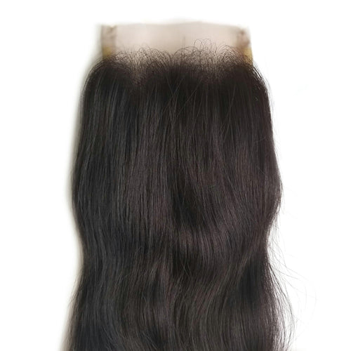 Raw Indian Hair 4x4 lace closure. It's made with real virgin Indian hair that is 100% non processed. Totally natural hairline with baby hairs.