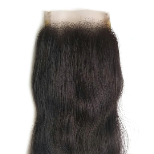 Raw Indian Hair 5x5 lace closure. It's made with real virgin Indian hair that is 100% non processed. Totally natural hairline with baby hairs.